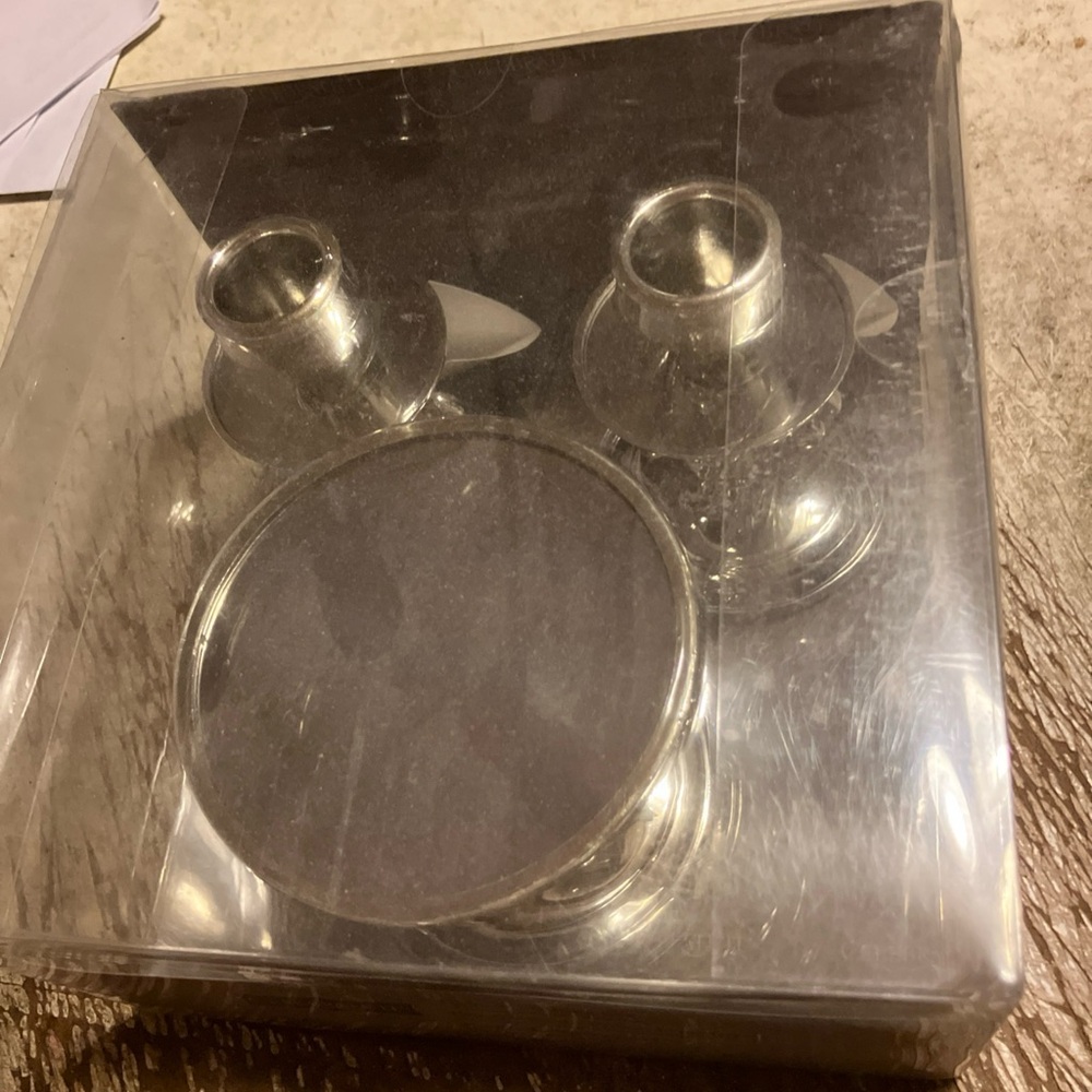 Celebrate It Silver Candle Holders